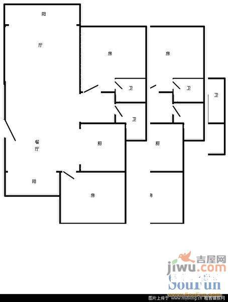 龙岗静安新城3室2厅2卫户型图