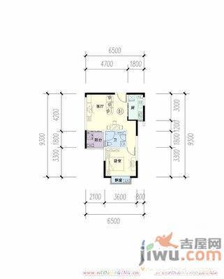 金鸟花园2室1厅1卫71㎡户型图