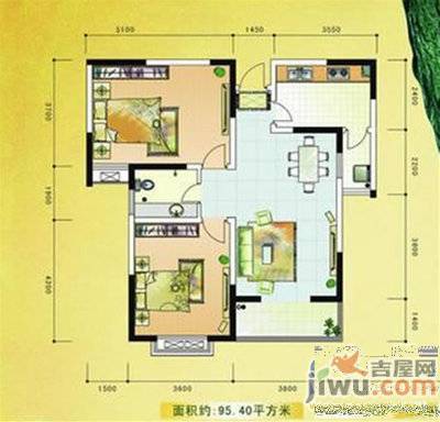 金鸟花园2室1厅1卫71㎡户型图