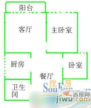 公交锦绣园3室2厅2卫户型图