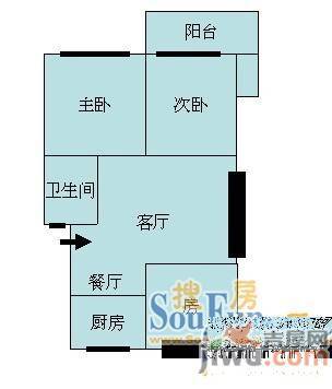 九龙园3室1厅2卫户型图