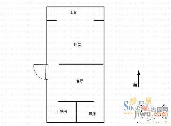 繁华新园3室2厅1卫户型图