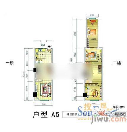 正润凯旋公寓3室2厅2卫73.7㎡户型图