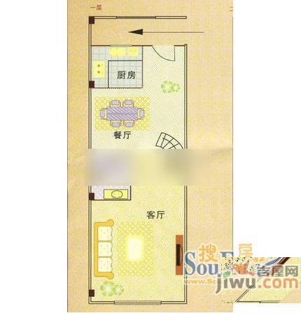 正润凯旋公寓3室2厅2卫73.7㎡户型图