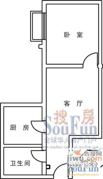 汇景苑3室1厅1卫110㎡户型图