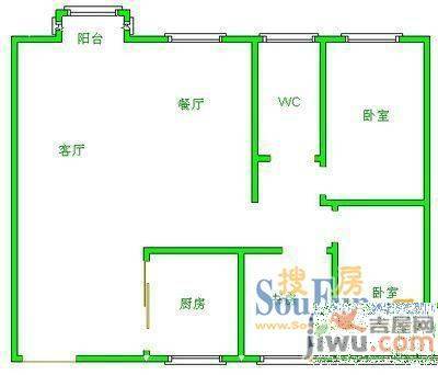 绿怡居3室2厅2卫110㎡户型图