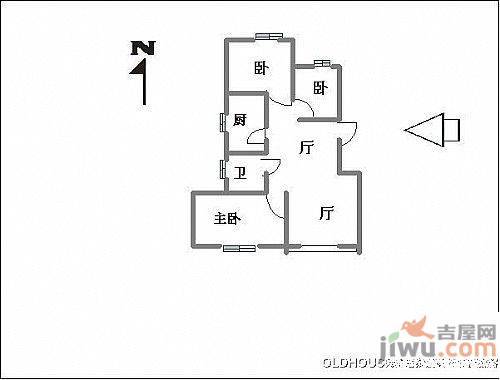 紫桐新村2室1厅1卫户型图