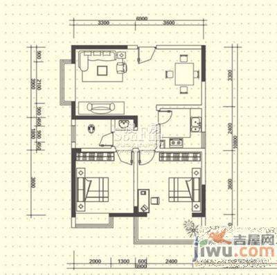 铜陵新村2室1厅1卫70㎡户型图