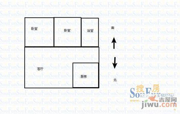 汇馨小区3室2厅1卫户型图