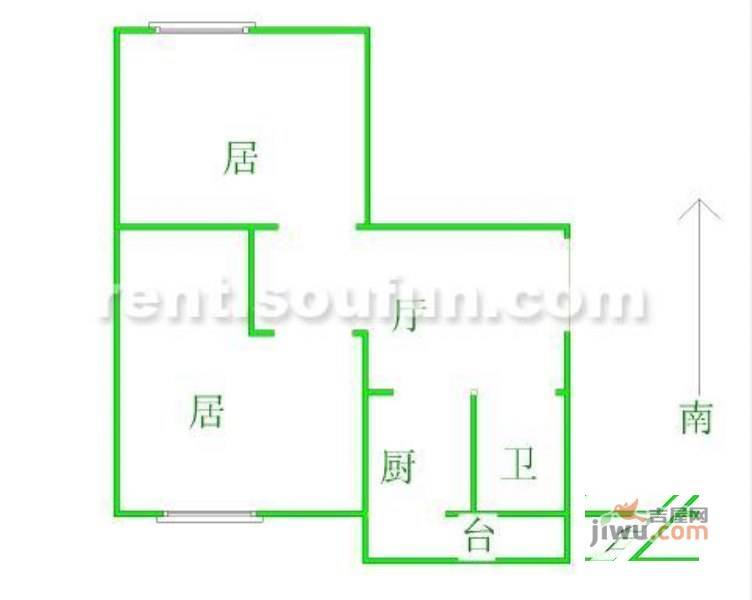 明珠小区2室2厅1卫户型图