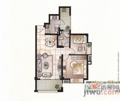 金鸟花园2室1厅1卫71㎡户型图