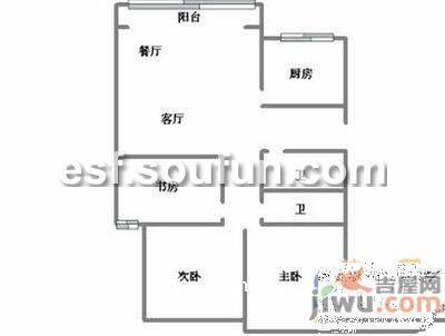 金鸟花园2室1厅1卫71㎡户型图