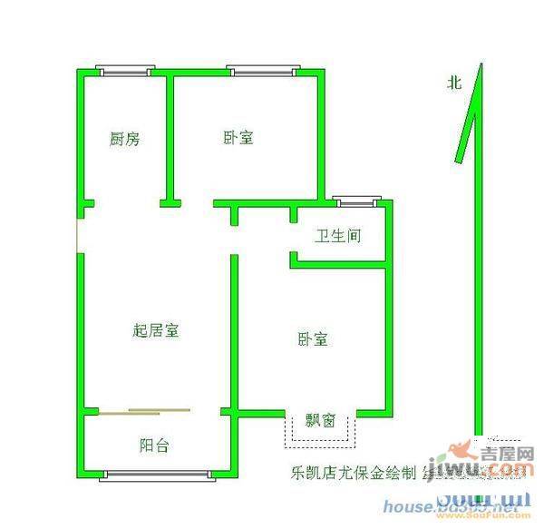 金鸟花园2室1厅1卫71㎡户型图