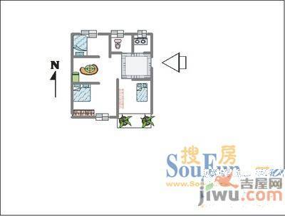 五里墩电信村3室2厅1卫110㎡户型图