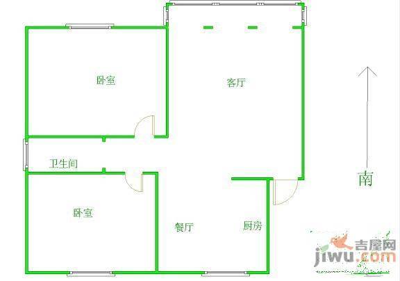 福禄园2室2厅1卫户型图