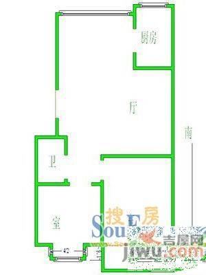 铁路生活小区2室1厅1卫户型图