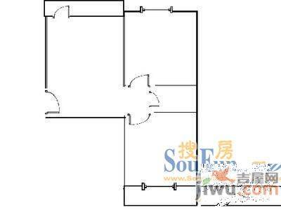 裕东景园2室1厅1卫户型图