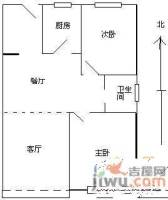 瑞泰中都2室1厅1卫49㎡户型图