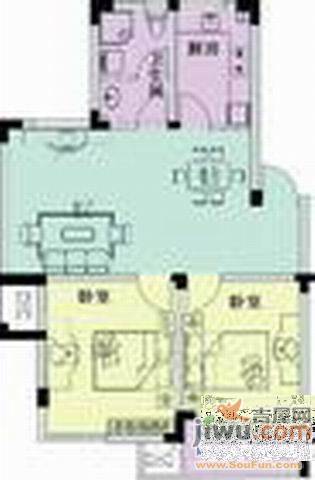 省直和平花园3室2厅1卫113㎡户型图