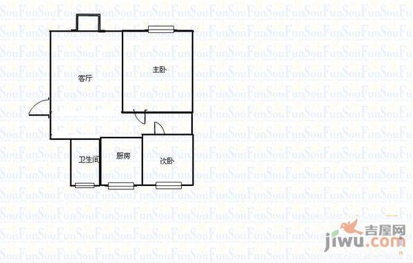 怡莲新城2室2厅1卫109㎡户型图