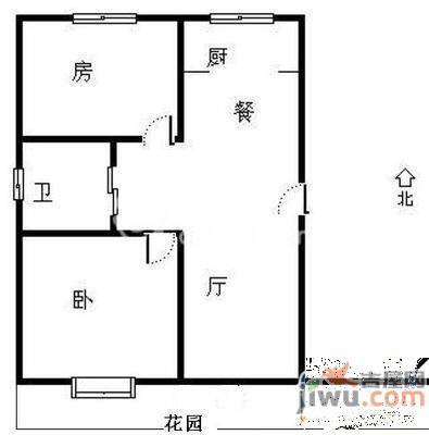 怡莲新城2室2厅1卫109㎡户型图