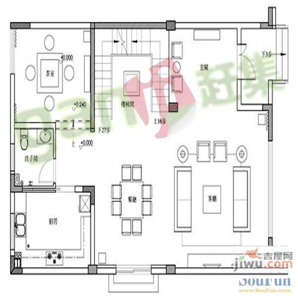 求实君临国际1室1厅1卫户型图