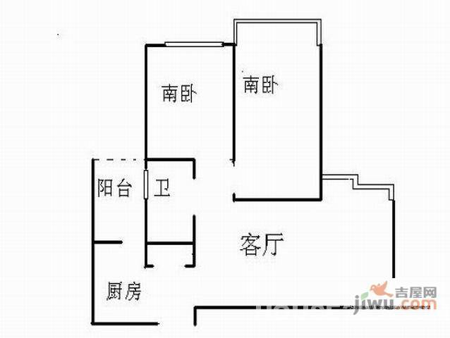 望湖东苑3室1厅1卫户型图