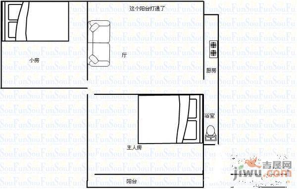 建苑雅居3室2厅2卫户型图