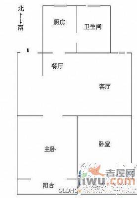 卫庄小区2室1厅1卫63㎡户型图