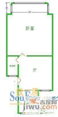 钢铁二村3室1厅1卫户型图