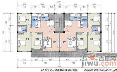 元一美邦国际3室2厅1卫144㎡户型图