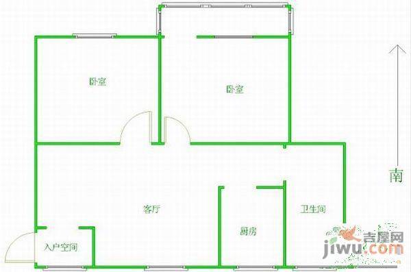 曙光新村2室1厅1卫71㎡户型图