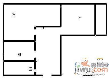 同和民康丹桂园2室2厅1卫户型图