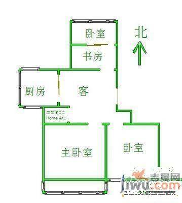 同和民康丹桂园2室2厅1卫户型图