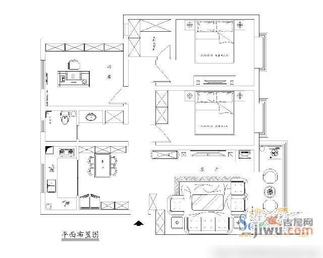 望湖城紫桂苑3室2厅2卫户型图