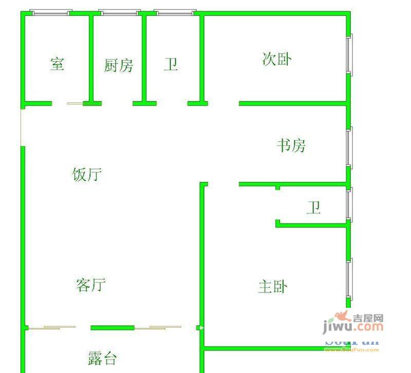 太湖新村3室2厅1卫户型图