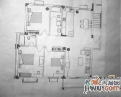 绿缘居3室1厅1卫130㎡户型图