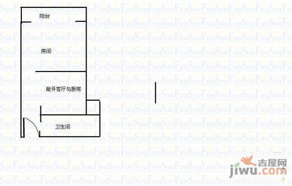 国际花都蓝蝶苑3室1厅1卫104㎡户型图