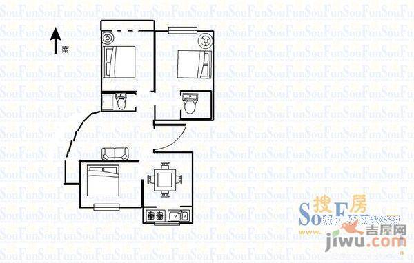 丰乐苑4室2厅2卫162㎡户型图