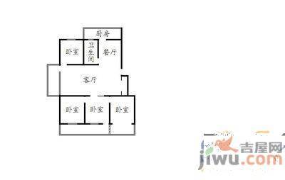 朝阳小区2室1厅1卫62㎡户型图