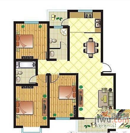 大鹏悦阳华庭3室2厅1卫户型图