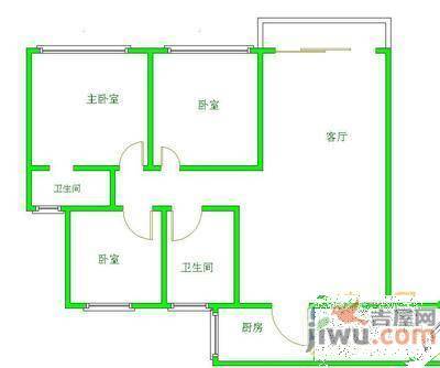 大鹏悦阳华庭3室2厅1卫户型图