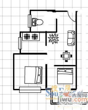 龙居山庄翔龙居3室2厅2卫户型图