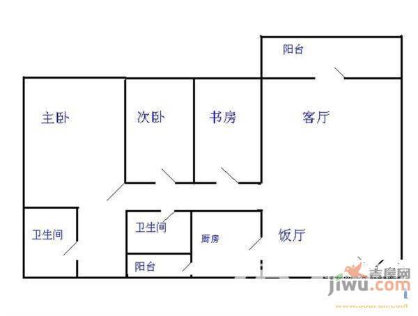 荣昌园2室2厅2卫户型图