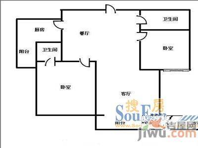 荣昌园2室2厅2卫户型图