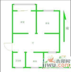 漕冲花园2室2厅1卫91㎡户型图