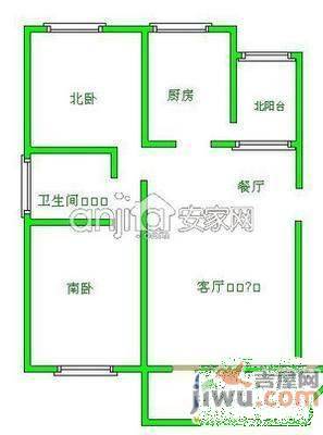 紫荆花园2室1厅1卫60㎡户型图