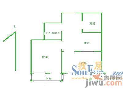 绿园小区2室1厅1卫户型图