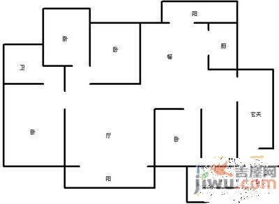 高速公路卫岗小区2室1厅1卫户型图