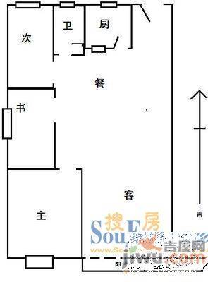 恒润河畔雅居2室2厅1卫88㎡户型图